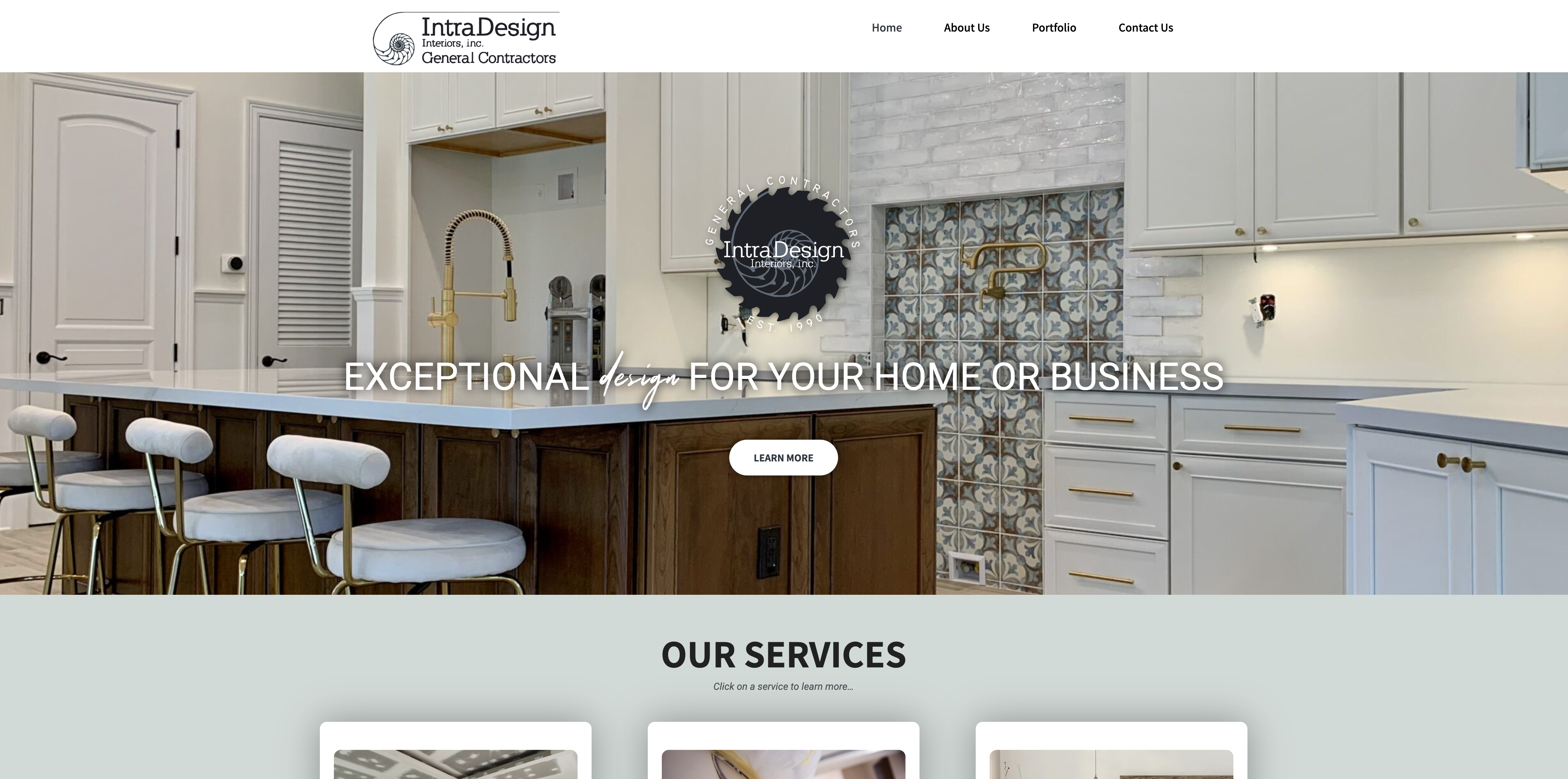 IntraDesign Interiors Website Thumbnail